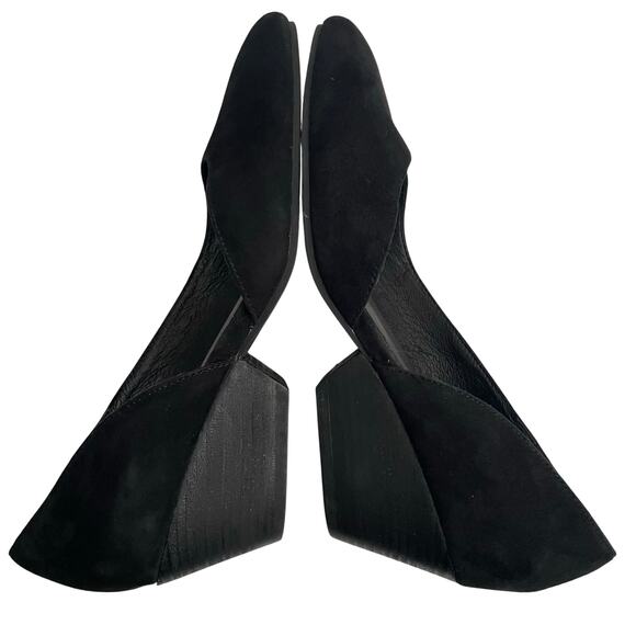 Eileen Fisher Lily Half D'Orsay Pump Heels Black Suede Women's sz 8 - Picture 3 of 13